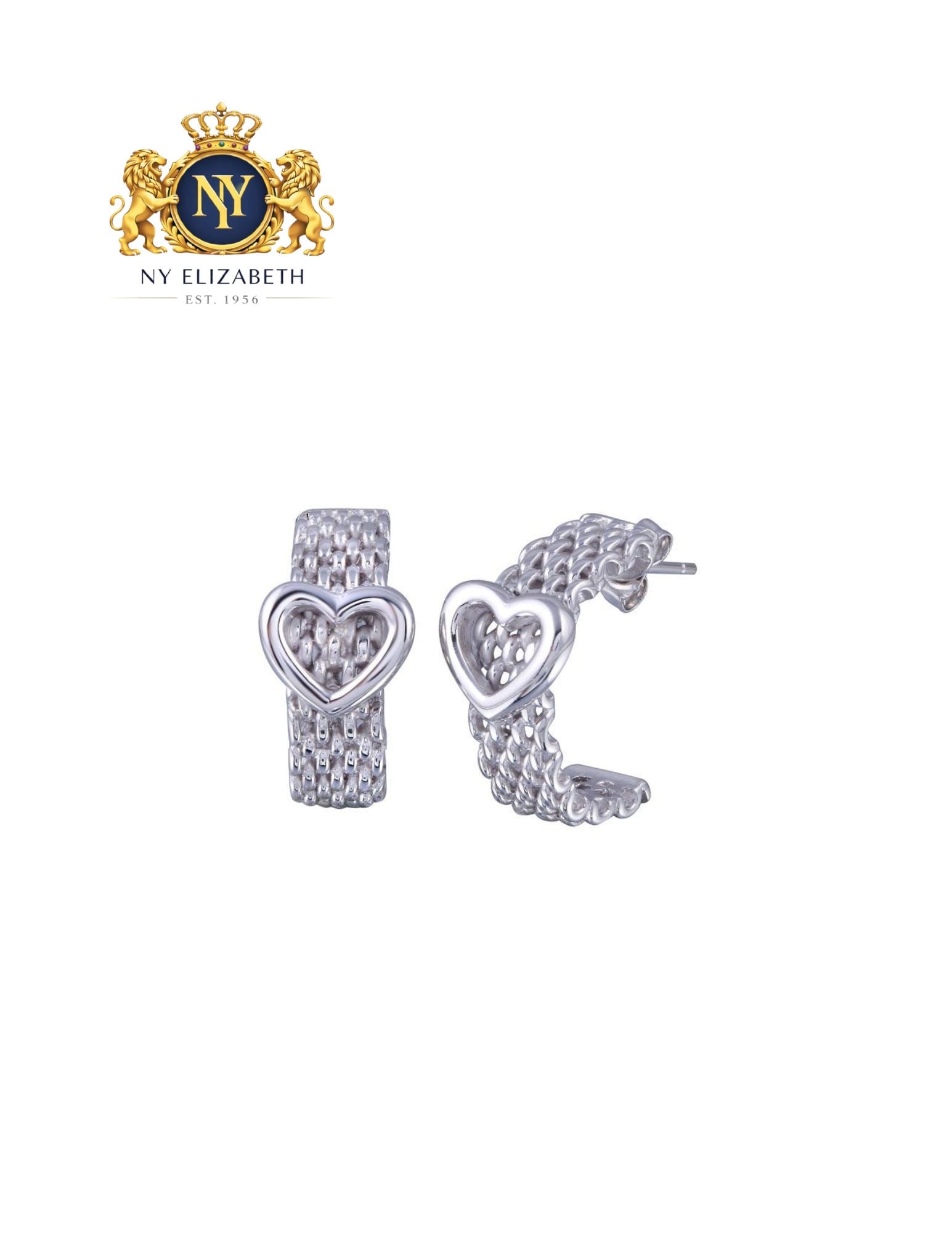 SILVER 925 RHODIUM PLATED RUGGED HEART STUD EARRINGS: Silver 925 Rhodium Plated Rugged Heart Stud Earrings Metal: 925 Sterling Silver Plating: Nickel Free Rhodium Plated Dimensions: 20mm x 11mm Length: None Accessories: None Notice: When purchasing pr