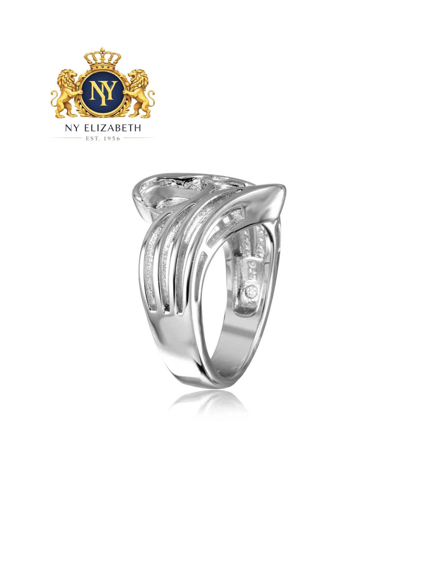 SILVER 925 RHODIUM PLATED SPLIT SHANK DOUBLE OVAL STONE RING: Silver 925 Rhodium Plated Split Shank Double Oval Stone Ring Metal: 925 Sterling Silver Plating: Nickel Free Rhodium Plated Stone: Oval Stone Ring Size:: 7 US Accessories: None Notice: When purchas