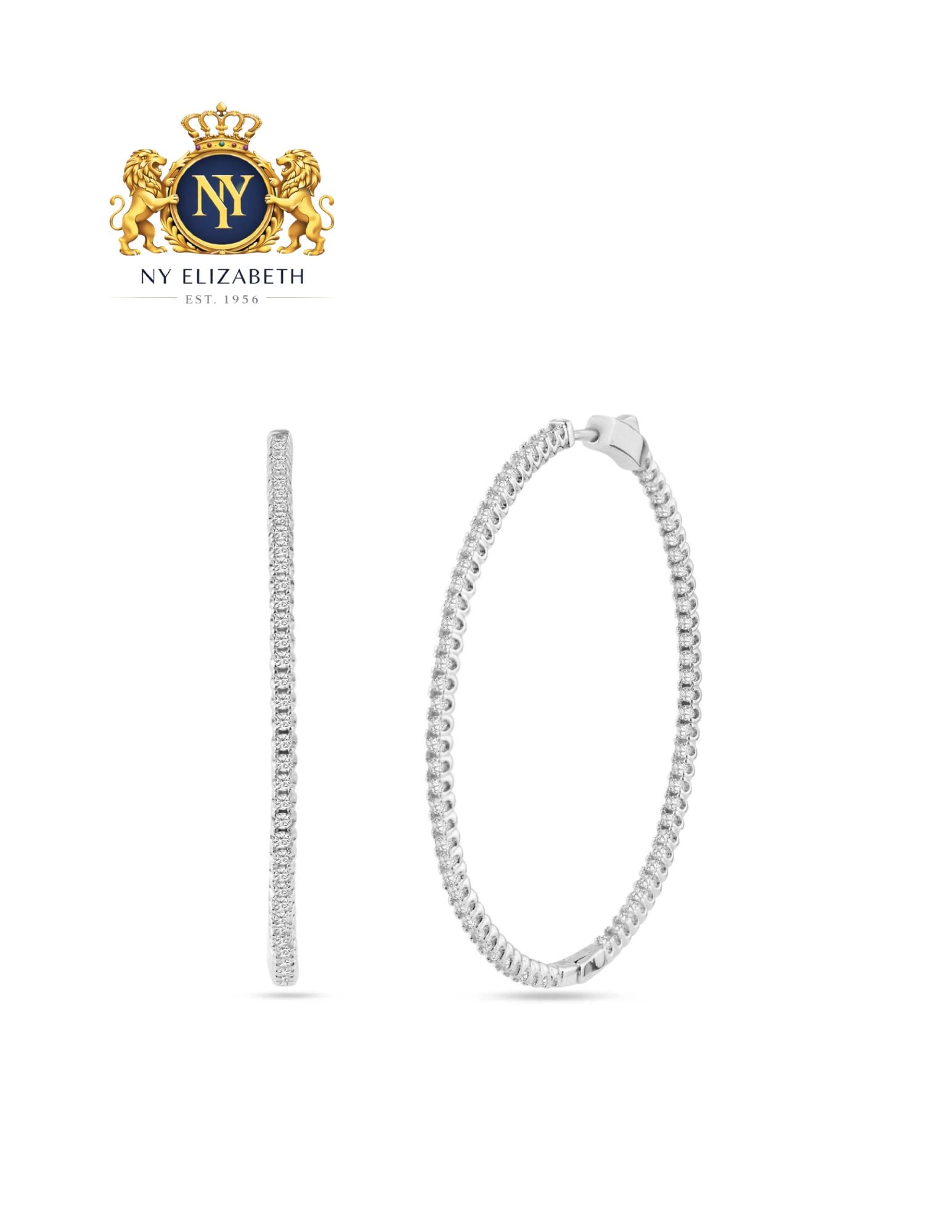 RHODIUM PLATED 925 STERLING SILVER CLEAR EARRING: Rhodium Plated 925 Sterling Silver Clear CZ Earring Metal: 925 Sterling Silver Plating: Rhodium Plated Stone: Clear CZ Stones Dimensions: 50mm Length: None Accessories: None Notice: When purchasing