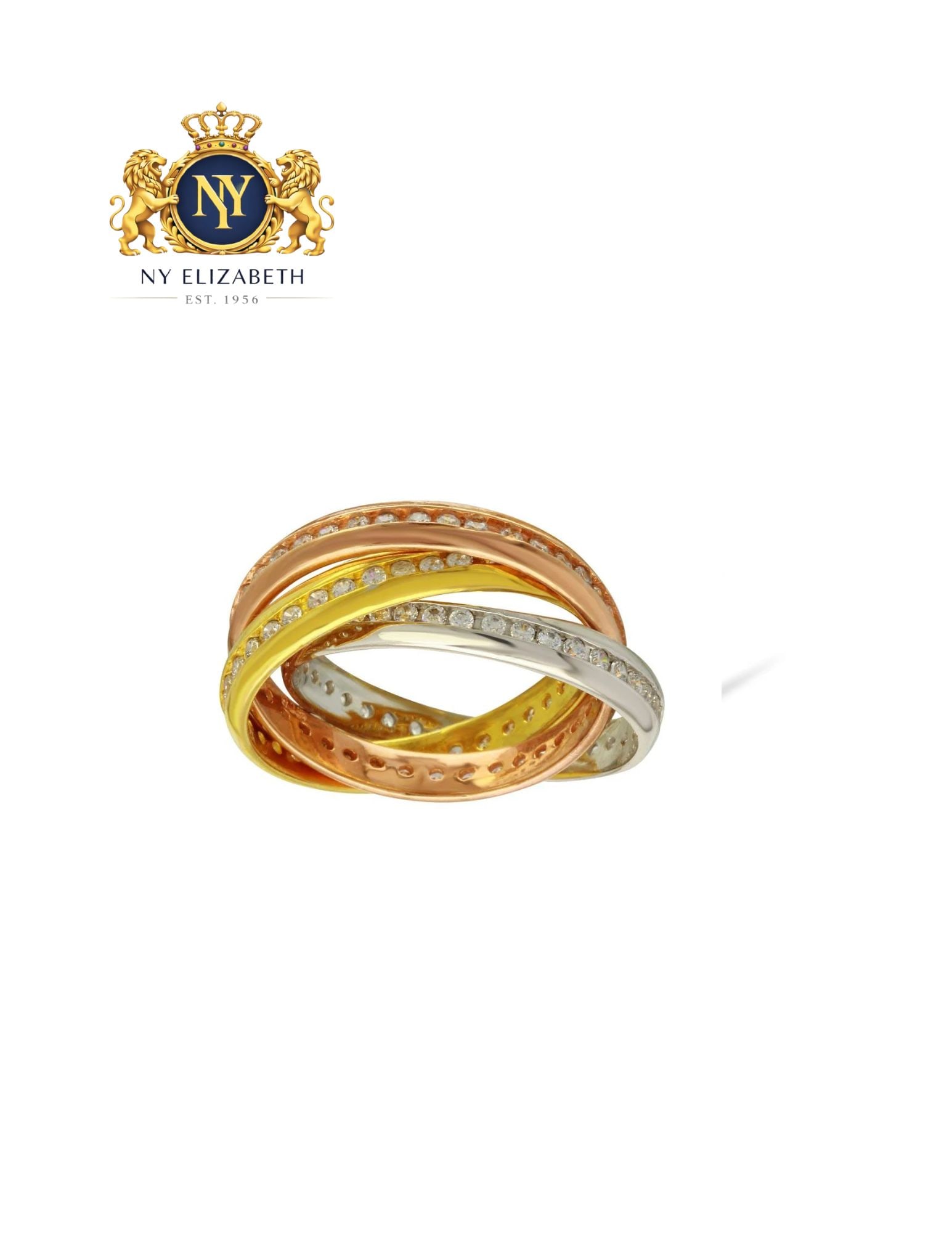 THREE-TONE 925 STERLING SILVER INTERLOCKED BANDS: Three-Tone 925 Sterling Silver Interlocked Bands Metal: 925 Sterling Silver Plating: Three-Tone Ring Size:: 9 US Accessories: None Notice: When purchasing pre-owned goods, please refer to the photos