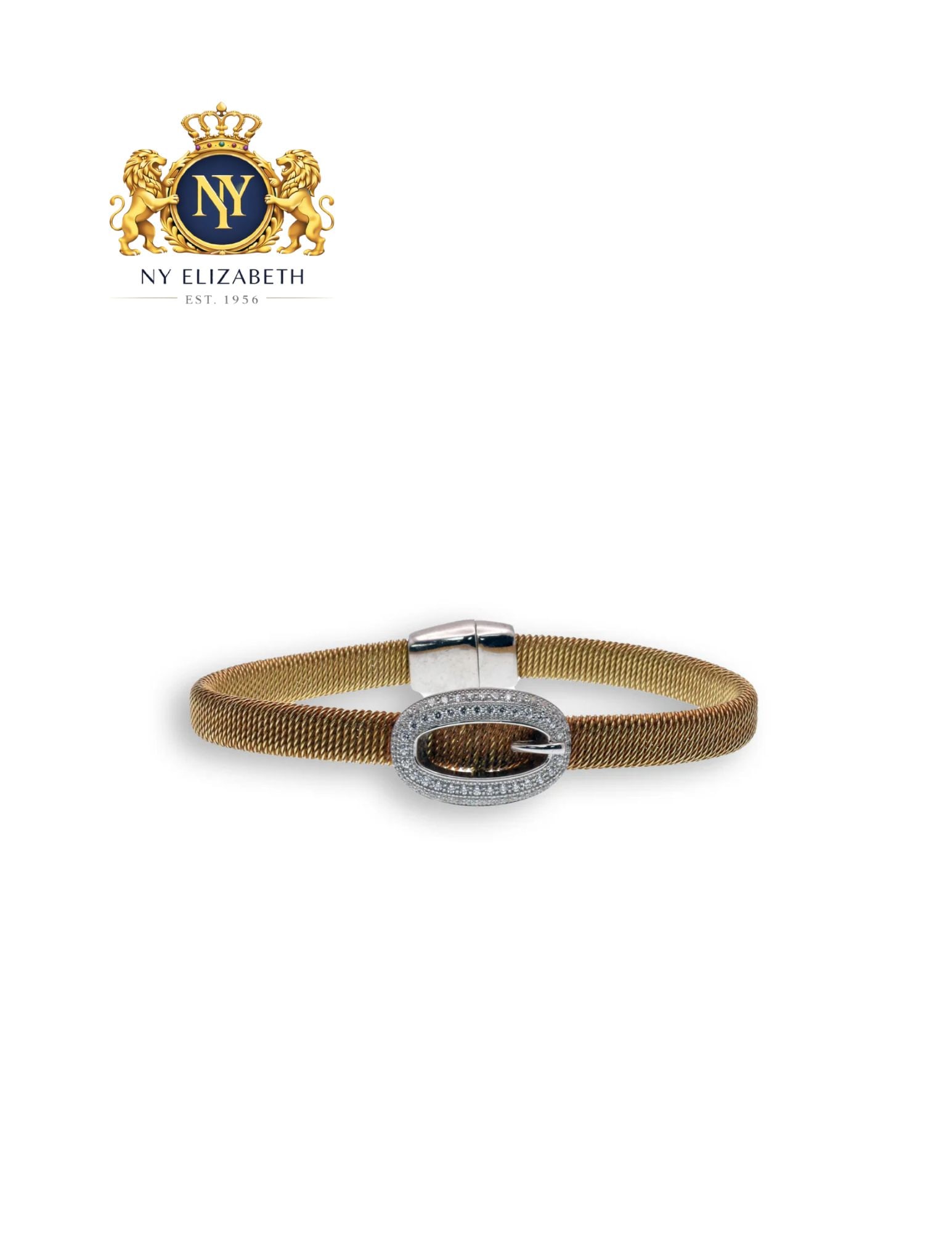CLEARANCE-ITALIAN BUCKLE CUFF BRACELET: Clearance-Italian CZ Buckle Cuff Bracelet Metal: 925 Sterling Silver Plating: Rose Gold Plated Stone: Clear CZ Stones Length: 7Inches Accessories: None Notice: When purchasing pre-owned goods, plea