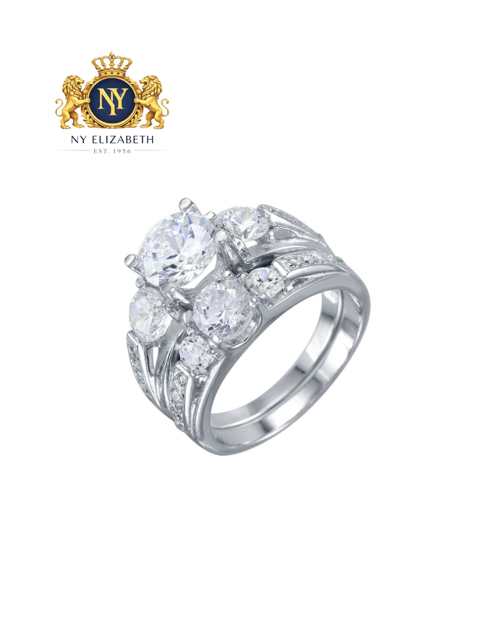 RHODIUM PLATED 925 STERLING SILVER STACKABLE RINGS: Rhodium Plated 925 Sterling Silver Stackable CZ Rings Metal: 925 Sterling Silver Plating: Nickel Free Rhodium Plated Stone: Cubic Zirconia Stones Ring Size:: 8 US Accessories: None Notice: When pur
