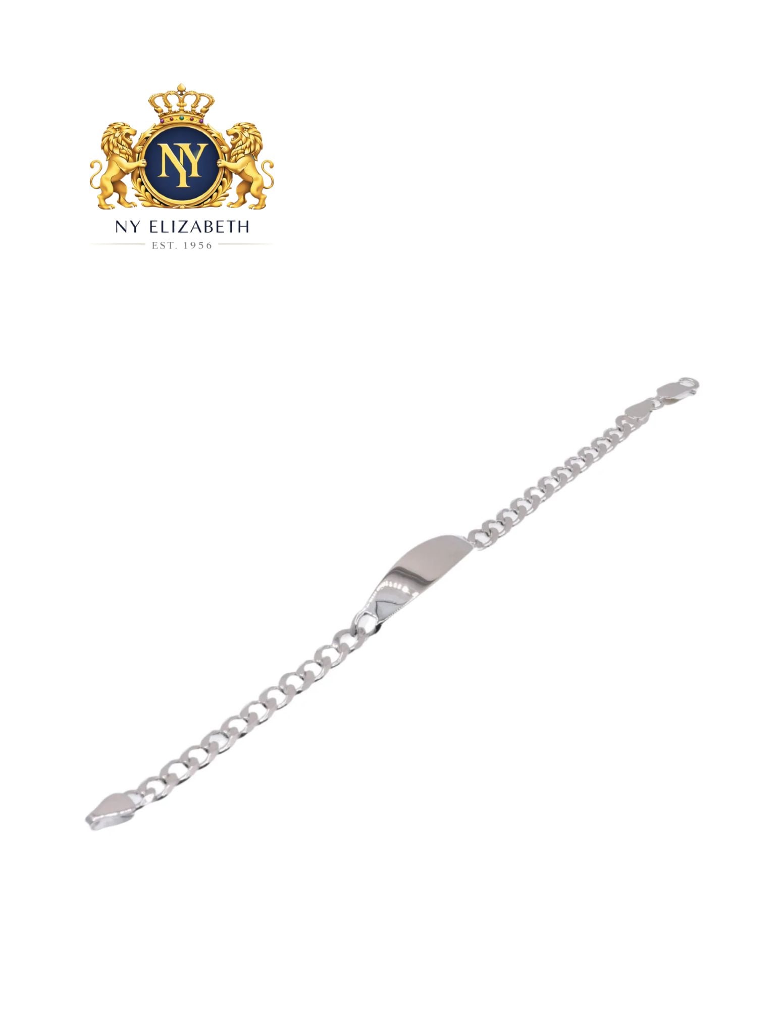 925 STERLING SILVER CURB ID BRACELET: 925 Sterling Silver Curb ID Bracelet Metal: 925 Sterling Silver Plating: Anti Tarnish Non Plated Dimensions: 5.8mm Bracelet | ID 9mm tapers to 6.3mm Weight: 10.5 grams Length: 7Inches Accessories: