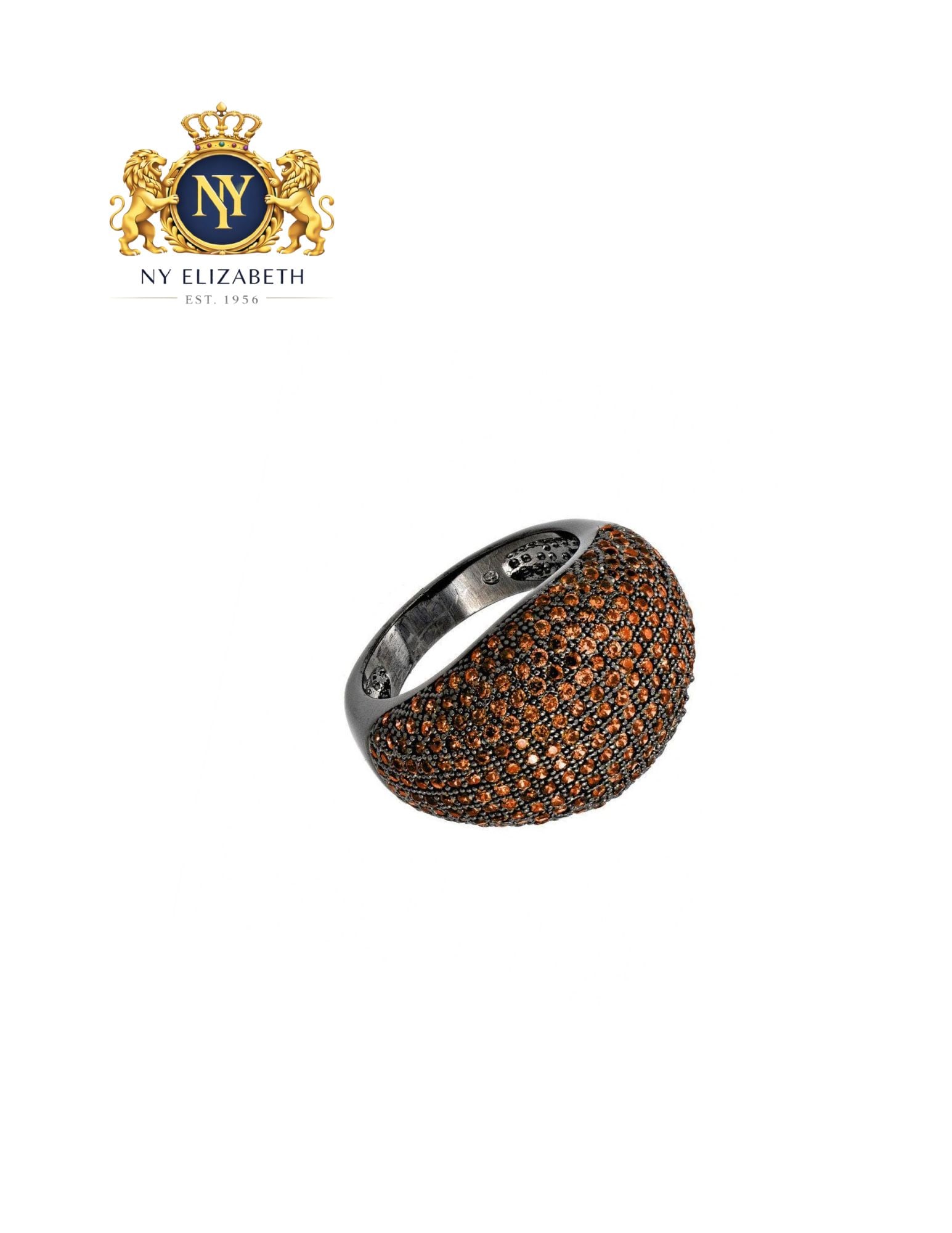 SILVER 925 OXIDIZED RHODIUM PLATED PURPLE RING - 2