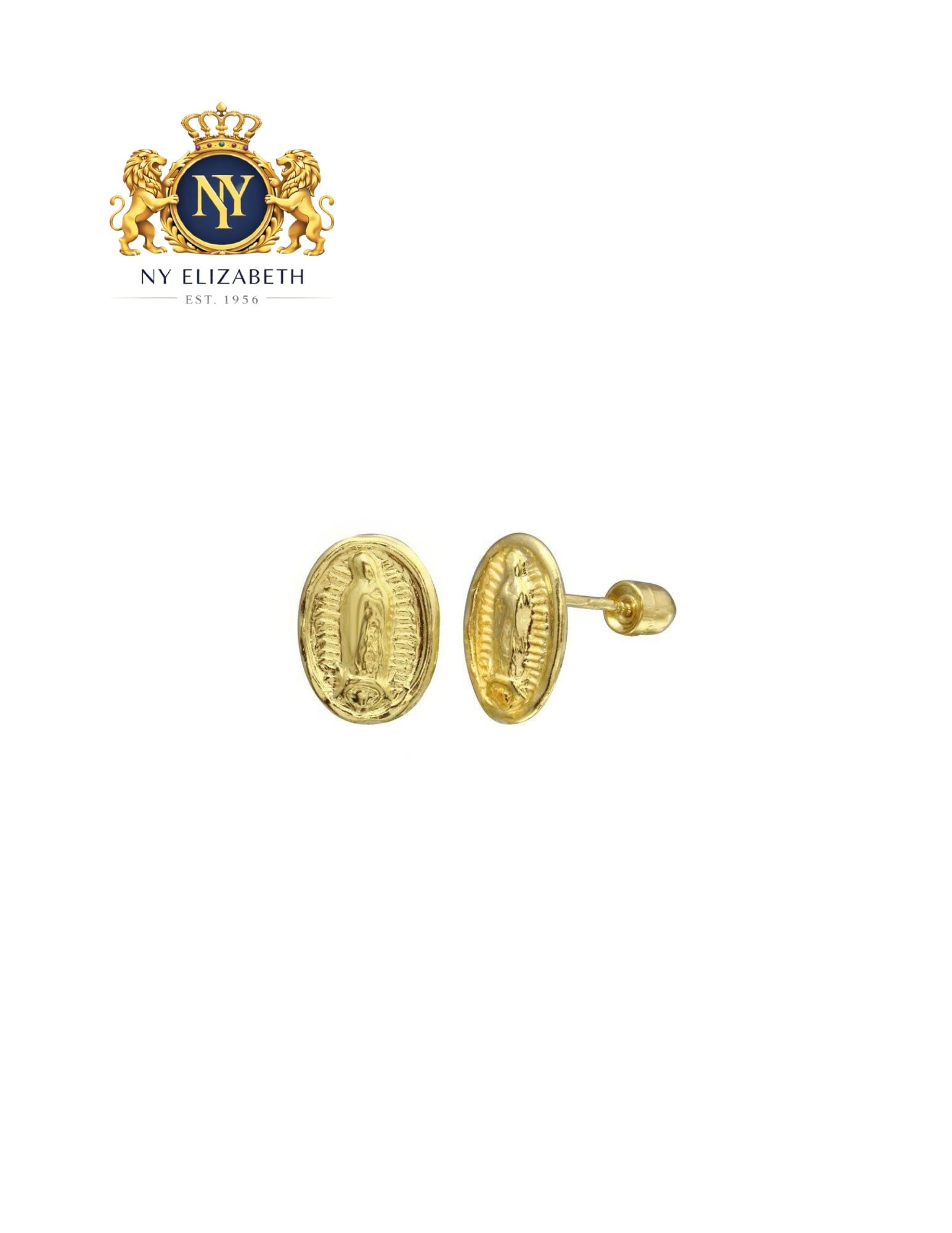 14 KARAT YELLOW GOLD LADY SCREW BACK STUD EARRING: 14 Karat Yellow Gold Lady Screw Back Stud Earring Metal: 14 Karat Gold Dimensions: 5.2mm x 7.3mm Length: None Accessories: None Notice: When purchasing pre-owned goods, please refer to the photos of t