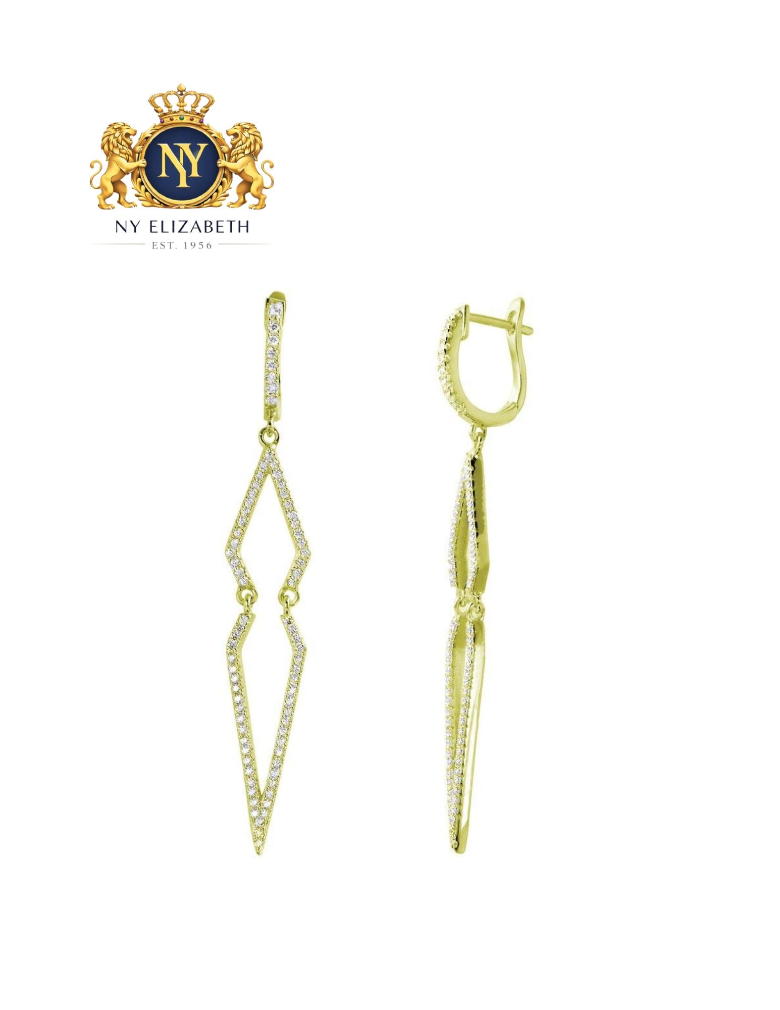 GOLD PLATED 925 STERLING SILVER HOOP EARRINGS: Gold Plated 925 Sterling Silver CZ hoop Earrings Metal: 925 Sterling Silver Plating: Nickel Free Gold Plated Stone: CZ Stones Dimensions: 1.6mm x 62mm Length: None Accessories: None Notice