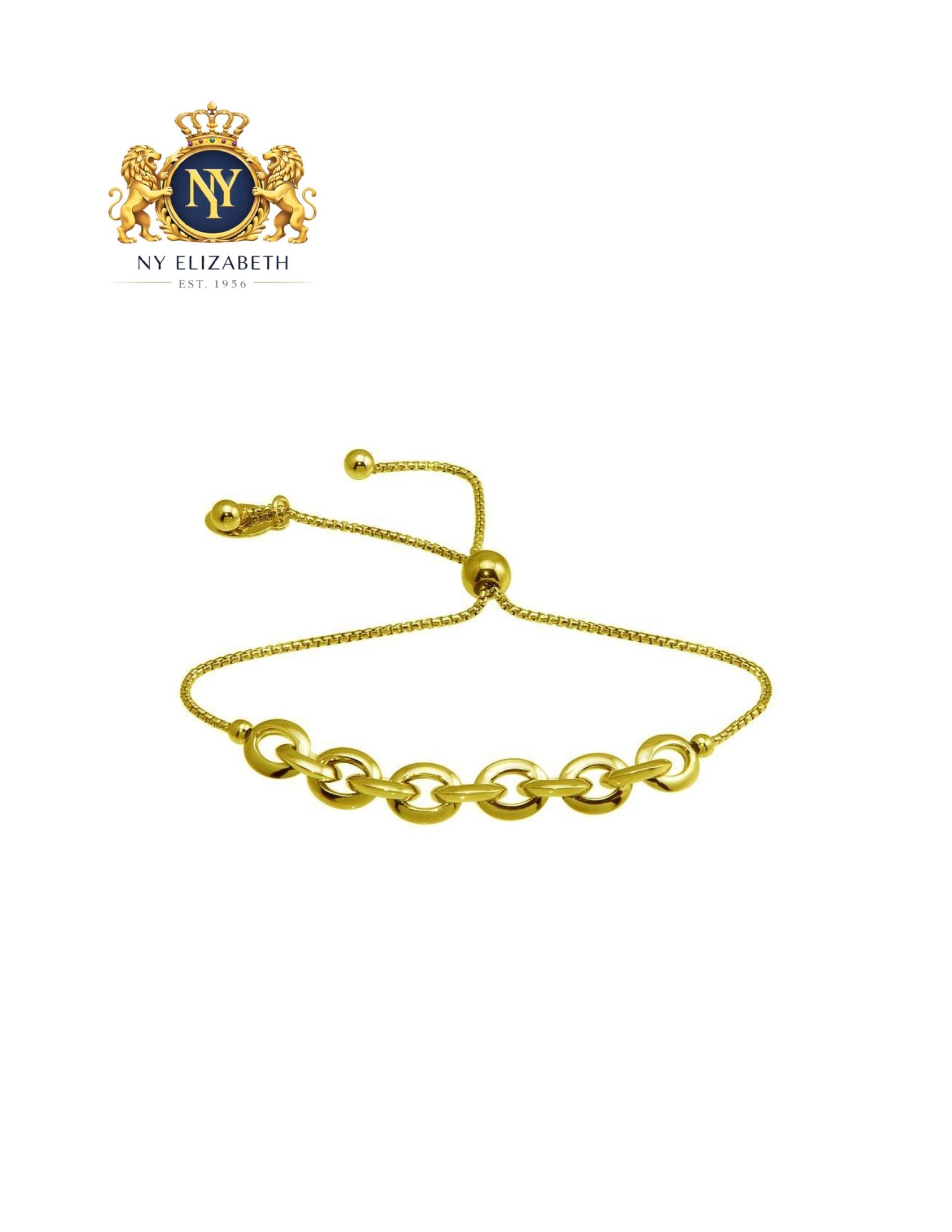 GOLD PLATED 925 STERLING SILVER LINK LARIAT BRACELET: Gold Plated 925 Sterling Silver Link Lariat Bracelet Metal: 925 Sterling Silver Plating: Nickel Free Rhodium Plated Length: 8 Inches Adjustable Accessories: None Notice: When purchasing pre-owned good