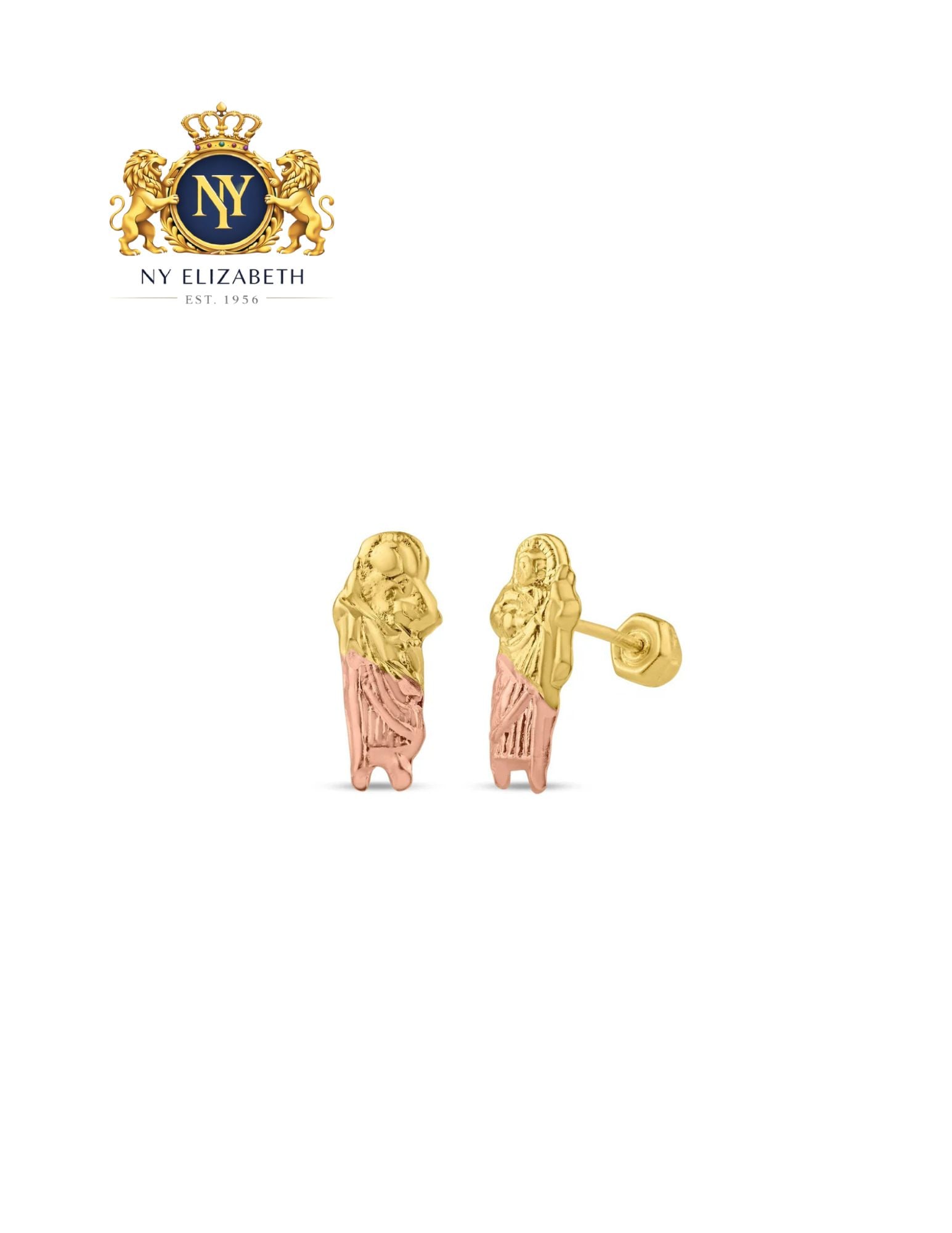 14 KARAT YELLOW GOLD 3 COLOR SCREW BACK STUD EARRING: 14 Karat Yellow Gold 3 Color Screw Back Stud Earring Metal: 14 Karat Gold Dimensions: 4mm x 10mm Length: None Accessories: None Notice: When purchasing pre-owned goods, please refer to the photos of t