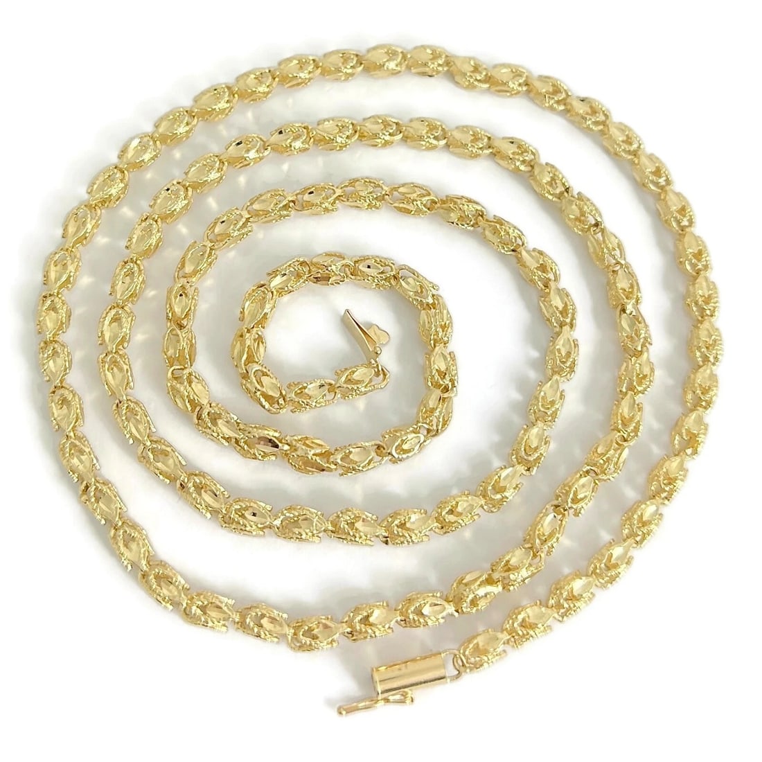 LONG TURKISH ROPE CHAIN NECKLACE 14K YELLOW GOLD (1 of 4)