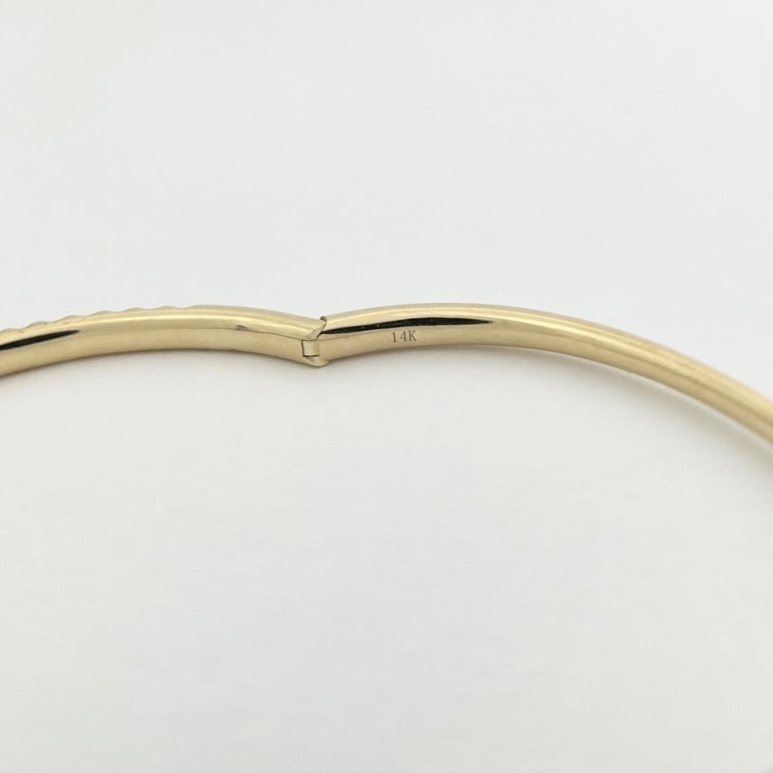 RUBY GEMSTONE BANGLE BRACELET 14K YELLOW GOLD - 2