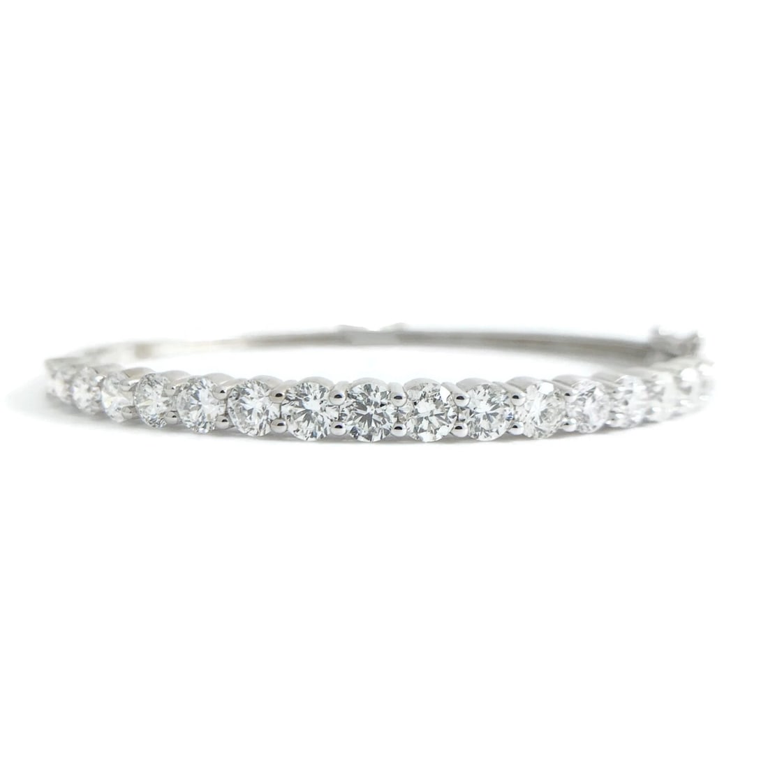 DIAMOND BANGLE BRACELET 14K WHITE GOLD (1 of 2)