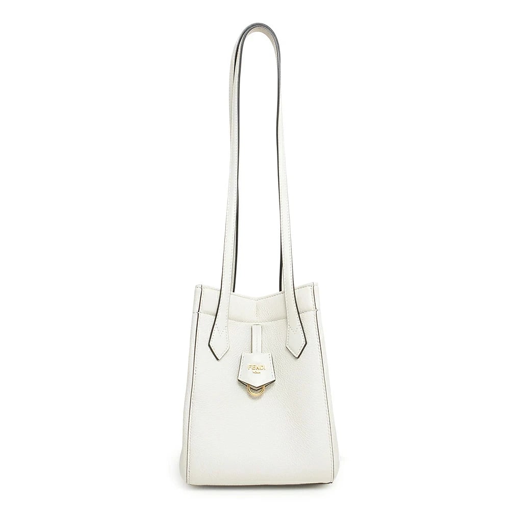 FENDI ORIGAMI TRANSFORMABLE MINI BAG SHOULDER BAG: FENDI Origami Transformable Mini Bag Shoulder Bag Brand: FENDI Type/Style: Shoulder Bag Material: Leather Color: White Size: W:15cm x H:18.5cm x D:15cm Accessories: None Accessories Notice