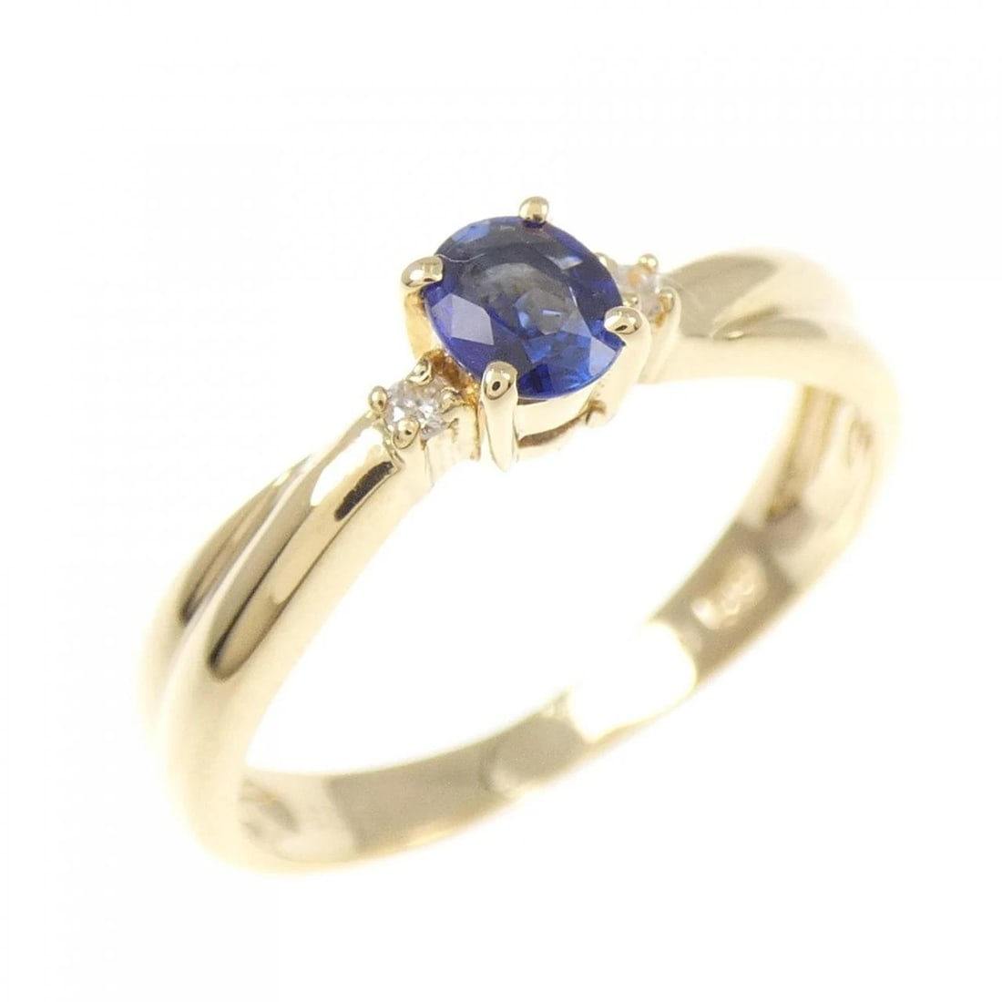 K18YG SAPPHIRE RING: K18YG Sapphire Ring Brand: Unbranded Type/Style: Sapphire Ring Material: K18 yellow gold, Main Stone Sapphire Color: Does Not Apply Size: US5 Accessories: None Accessories Notice: When pur