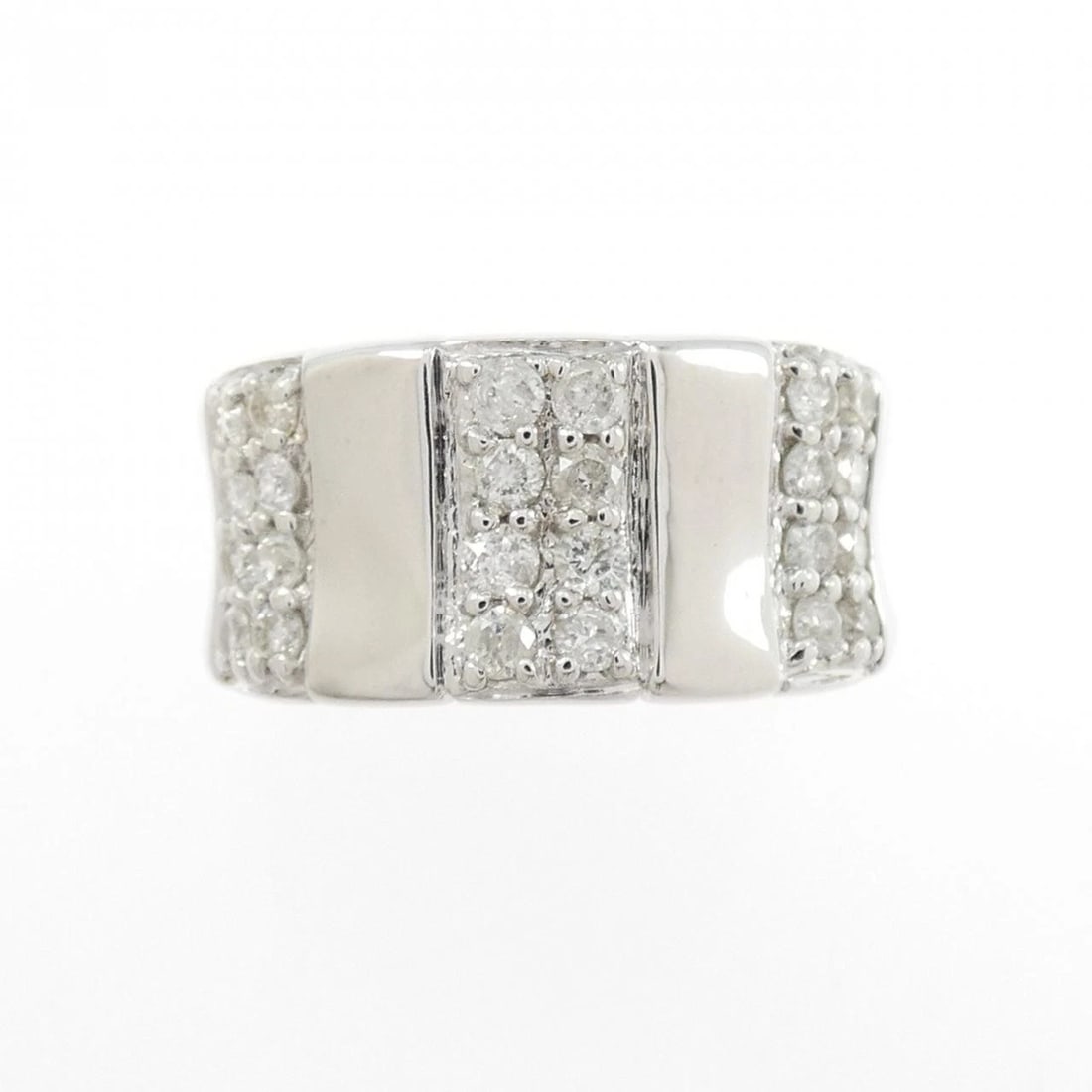 K18WG DIAMOND RING - 2