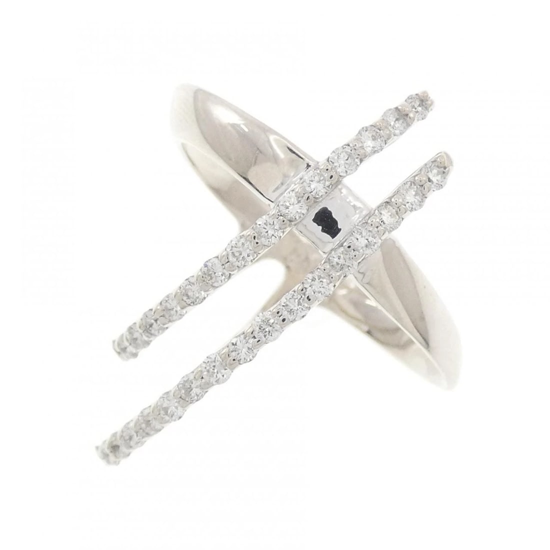 K18WG DIAMOND RING - 2