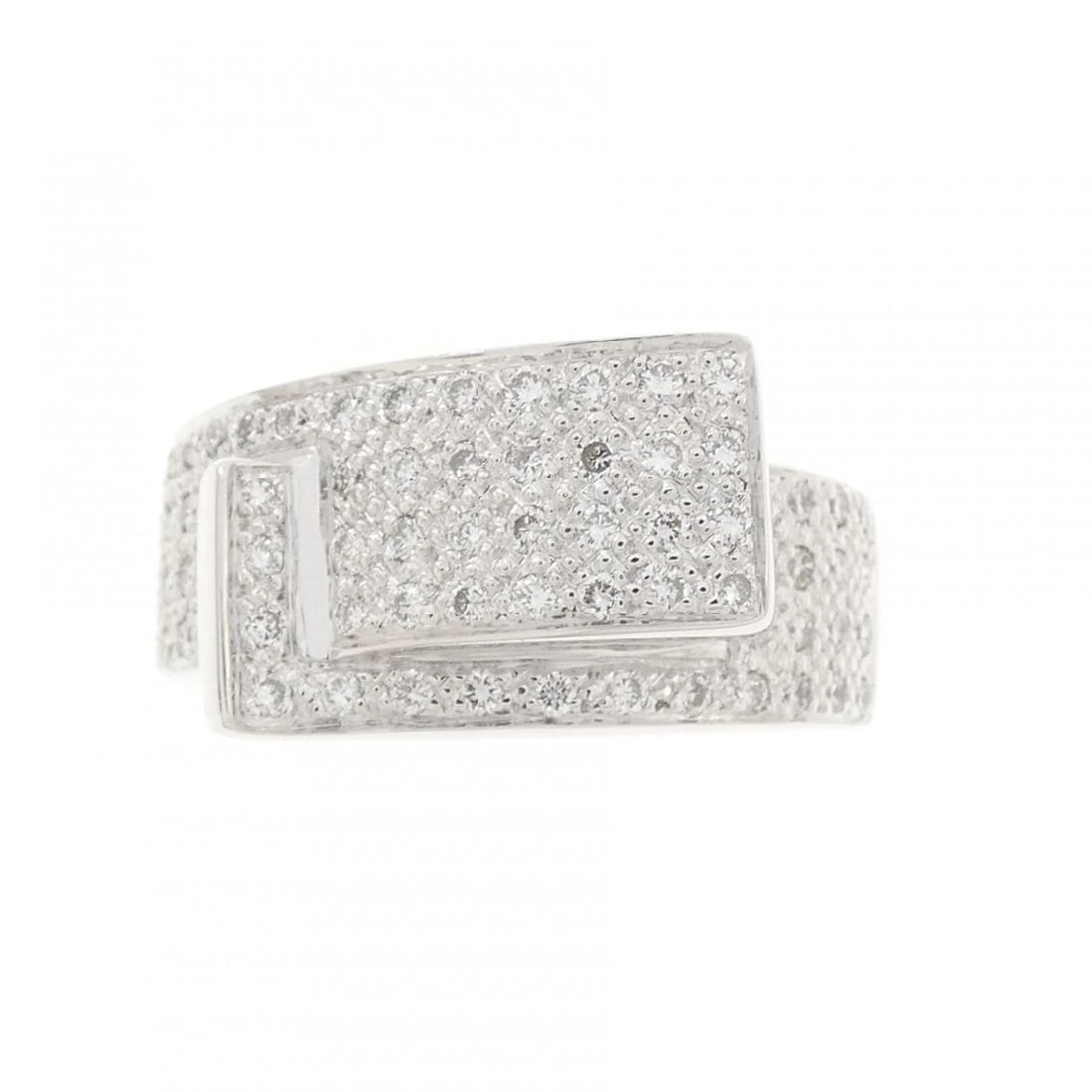 K18WG DIAMOND RING - 2