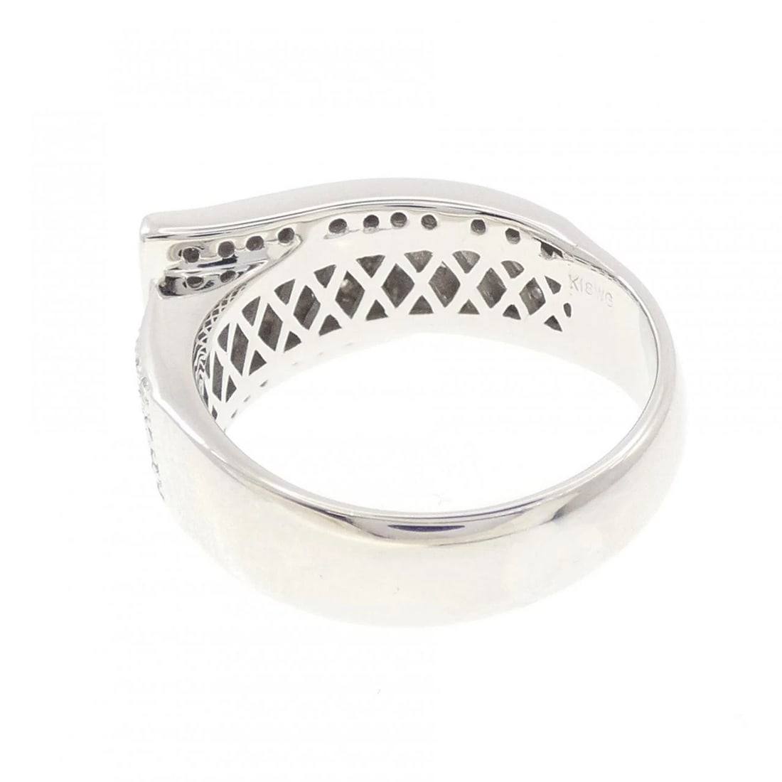 K18WG DIAMOND RING - 3
