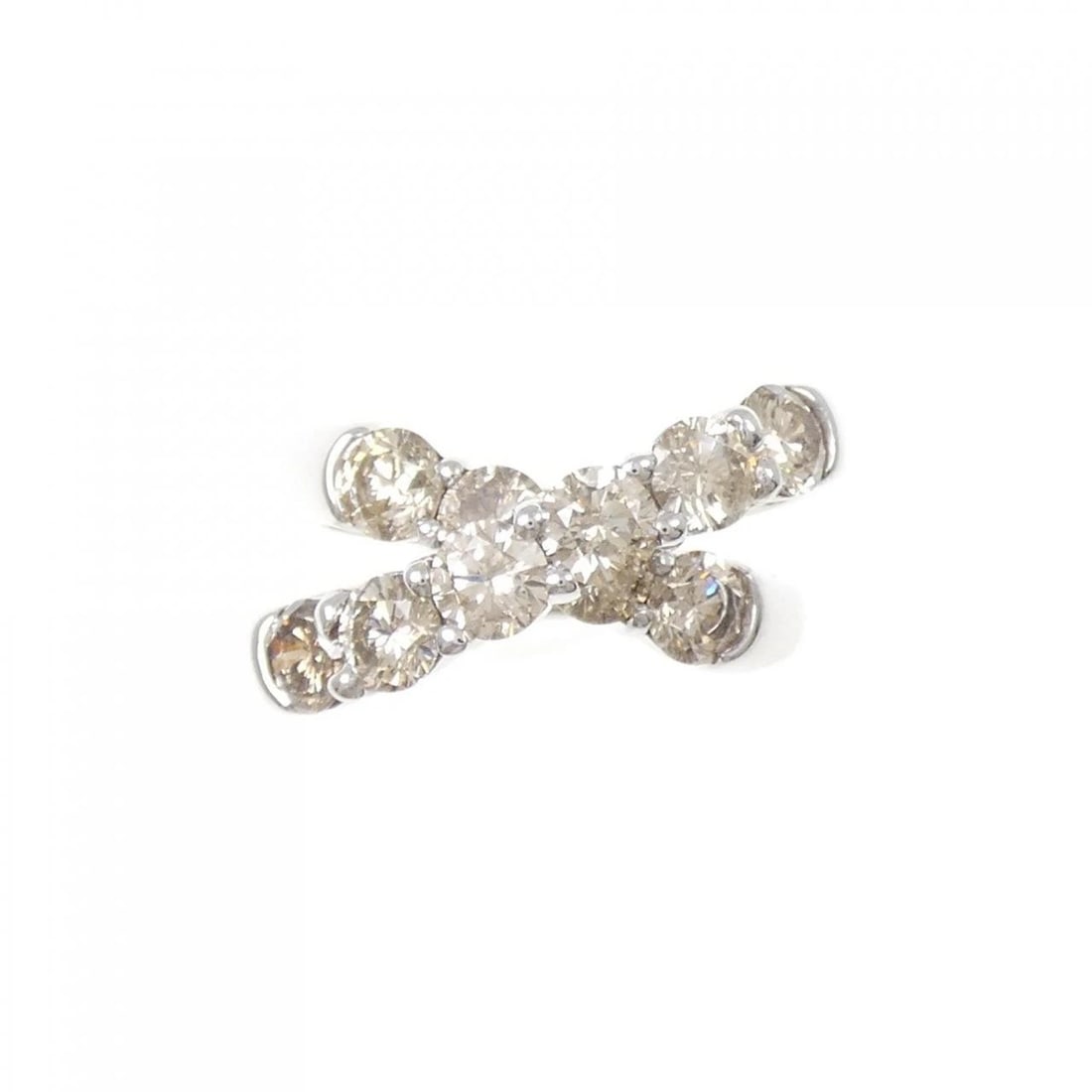 K18WG DIAMOND RING - 2