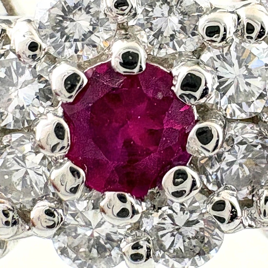 RUBY DESIGN RING PLATINUM RING - 2