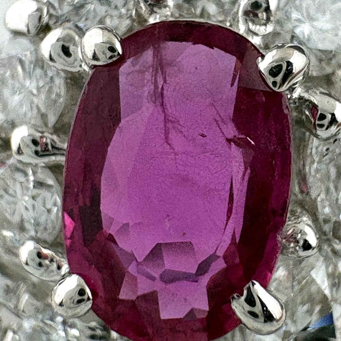 RUBY DESIGN PLATINUM RING - 2