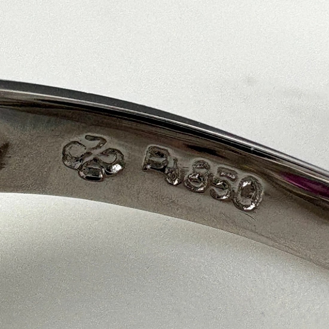 RUBY DESIGN PLATINUM RING - 4