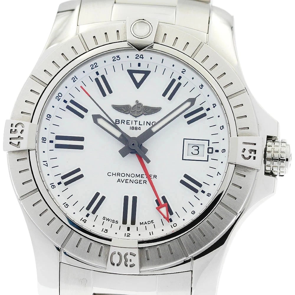 BREITLING WATCH AVENGER AUTOMATIC WATCH: Breitling Watch Avenger Automatic Watch Brand: BREITLING Type/Style: Wristwatch Material: SS Color: WHITE Size: Case size: 43mm Wrist size: Approx. 18.5 + 2.2cm Accessories: None Accessori
