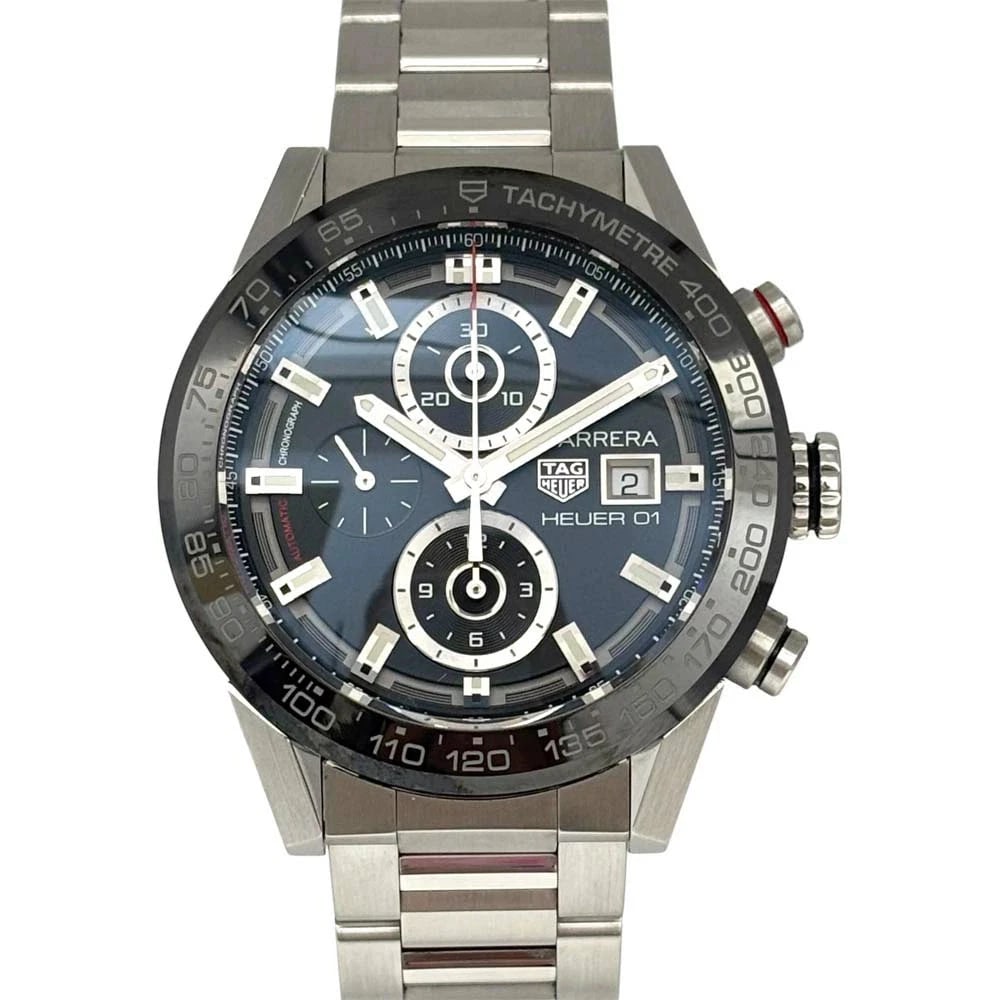 TAG HEUER WATCH -CARRERA WATCH: Tag Heuer Watch -Carrera Watch Brand: TAG HEUER Type/Style: Wristwatch Material: SS Color: BLACK Size: Case size: 43mm Wrist size: Approx. 19.5cm Accessories: None Accessories Notice: When purchasing