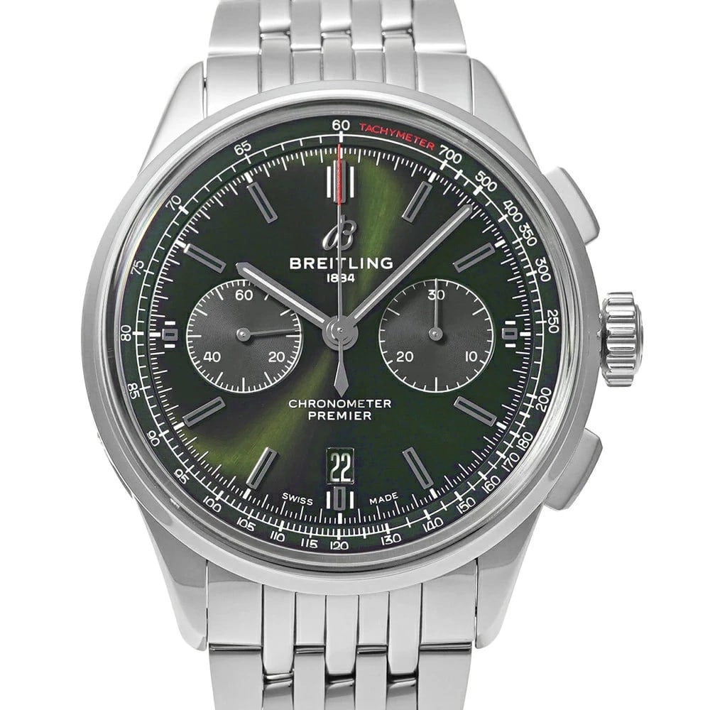 BREITLING WATCH PREMIER CHRONOGRAPH WATCH: Breitling Watch Premier Chronograph Watch Brand: BREITLING Type/Style: Wristwatch Material: Stainless Steel Color: none Size: Case size: 42mm Wrist size: 20.5cm Accessories: None Accessories Notice: