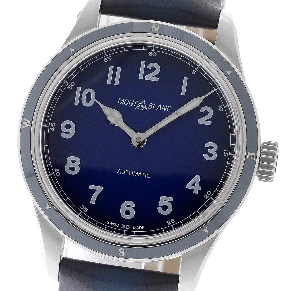 MONTBLANC WATCH AUTOMATIC BLUE DIAL WATCH: Montblanc Watch Automatic Blue Dial Watch Brand: MONTBLANC Type/Style: Wristwatch Material: SS Color: BLUE DIAL Size: Case size: 40mm Wrist size: Approx. 19cm Accessories: None Accessories Notice: