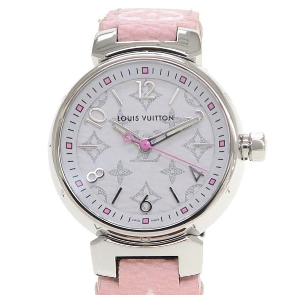LOUIS VUITTON WATCH TAMBOUR PM WATCH: Louis Vuitton Watch Tambour Pm Watch Brand: LOUIS VUITTON Type/Style: Wristwatch Material: SS Color: GRAY DIAL Size: Case size: 28mm Accessories: None Accessories Notice: When purchasing p