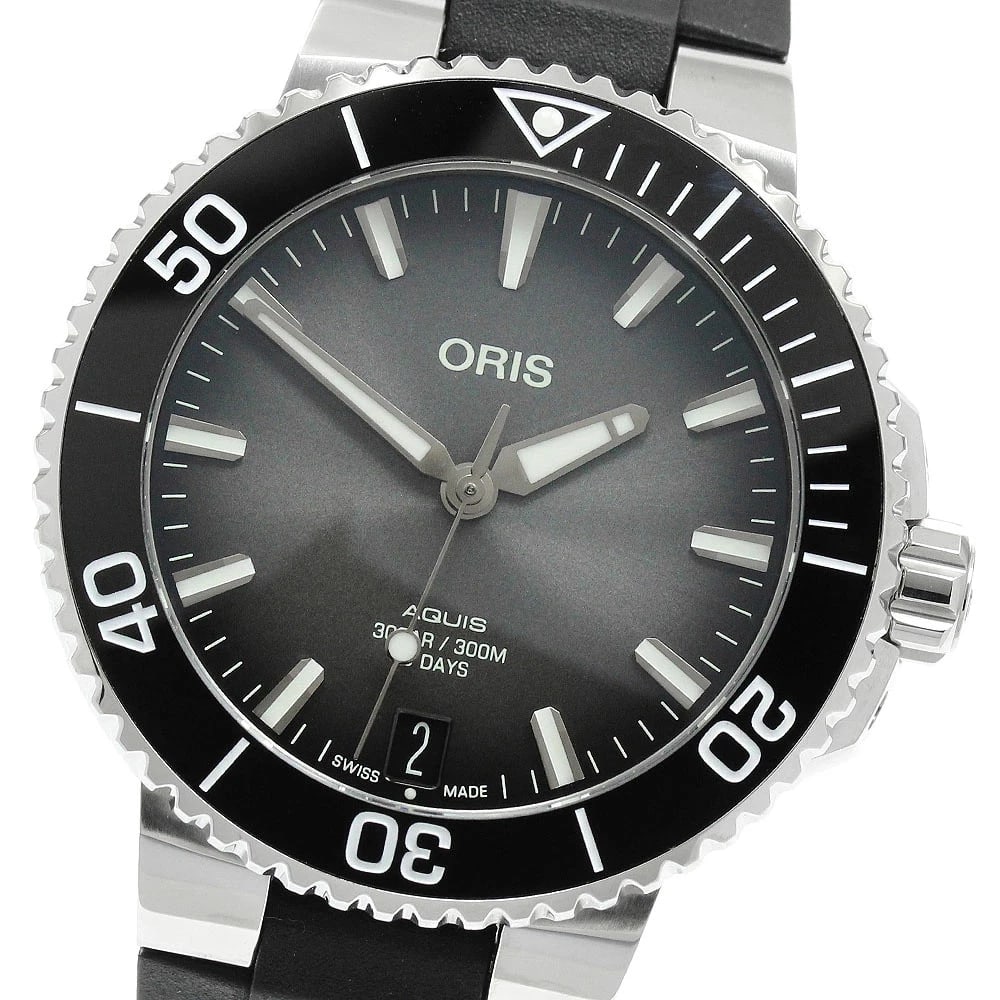 ORIS WATCH AQUIS DATE CALIBER WATCH: Oris Watch Aquis Date Caliber Watch Brand: ORIS Type/Style: Wristwatch Material: SS Color: GREY Size: Case size: 41mm Wrist size: Approx. 19.5cm Accessories: None Accessories Notice: When purchasing