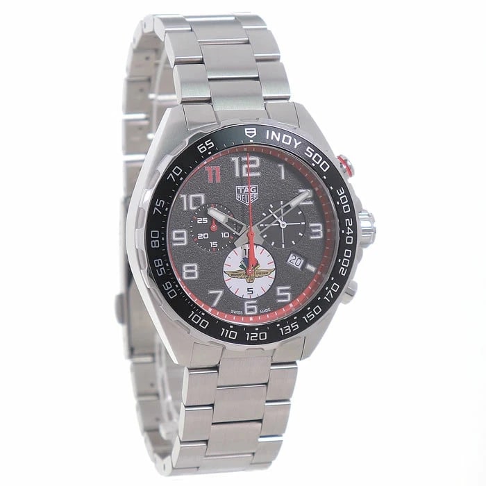 TAG HEUER FORMULA 1 INDY WATCH: Tag Heuer Formula 1 Indy Watch Brand: TAG HEUER Type/Style: Wristwatch Material: Stainless steel, Sapphire crystal Color: none Size: Case size: 43mm Wrist size: 20cm Accessories: None Accessories
