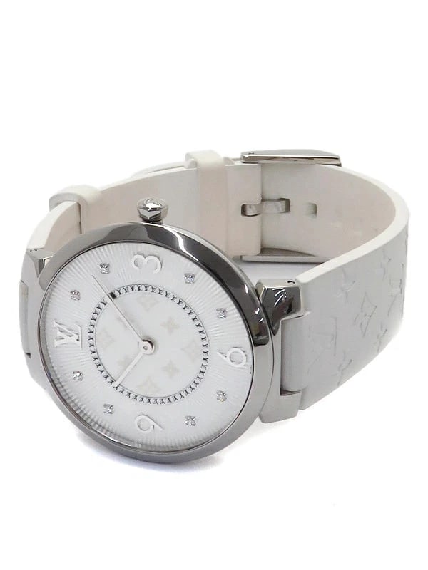LOUIS VUITTON WATCH TAMBOUR SLIM 8P WATCH: Louis Vuitton Watch Tambour Slim 8P Watch Brand: LOUIS VUITTON Type/Style: Wristwatch Material: SS Color: SILVER DIAL Size: Case size: 38mm Wrist size: Approx. 18.5cm Accessories: None Acc
