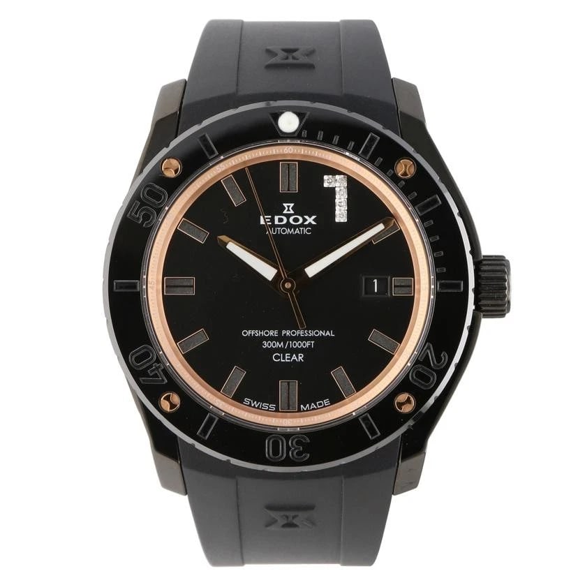 EDOX WATCH OFFSHORE AUTOMATIC WATCH: Edox Watch Offshore Automatic Watch Brand: EDOX Type/Style: Wristwatch Material: none Color: BLACK DIAL Size: Case size: 42mm Accessories: None Accessories Notice: When purchasing pre-owned goods,
