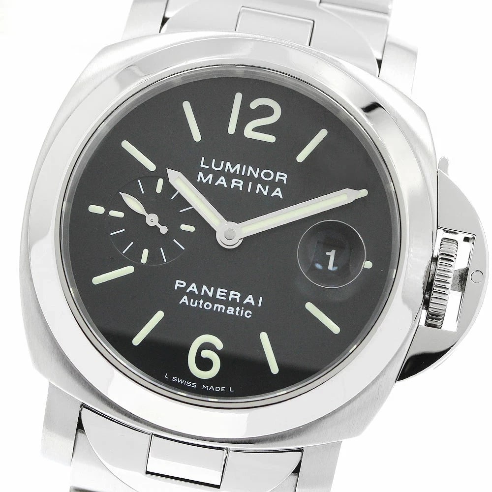 PANERAI WATCH LUMINOR MARINA SMALL WATCH: Panerai Watch Luminor Marina Small Watch Brand: PANERAI Type/Style: Wristwatch Material: SS Color: BLACK DIAL Size: Case size: 44mm Wrist size: Approx. 18cm Accessories: None Accessories Notice: When