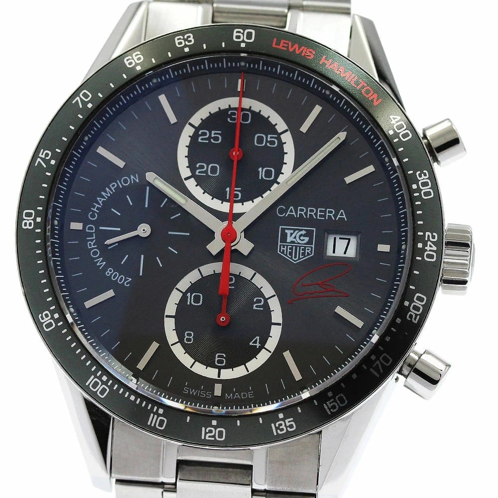 TAG HEUER WATCH CARRERA TACHYMETER LEWIS WATCH: Tag Heuer Watch Carrera Tachymeter Lewis Watch Brand: TAG HEUER Type/Style: Wristwatch Material: SS Color: none Size: Case size: 41mm Wrist size: Approx. 17cm Accessories: None Accessories