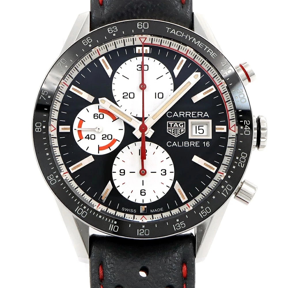 TAG HEUER WATCH CALIBRE 16 CHRONOGRAPH WATCH: Tag Heuer Watch Calibre 16 Chronograph Watch Brand: TAG HEUER Type/Style: Wristwatch Material: SS Color: BLACK Size: Case size: 41mm Wrist size: Approx. 20 cm Accessories: None Accessories