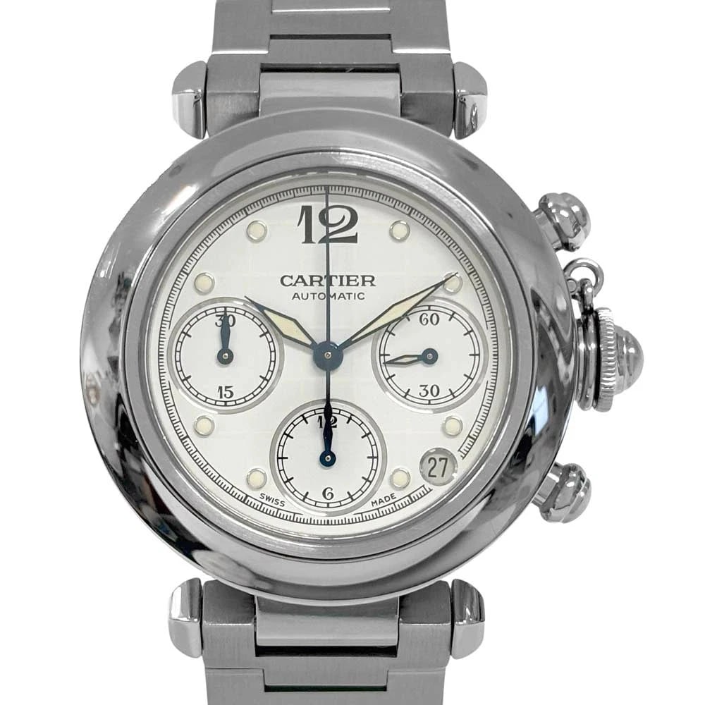 CARTIER WATCH PASHA C AUTOMATIC WATCH: Cartier Watch Pasha C Automatic Watch Brand: CARTIER Type/Style: Wristwatch Material: SS Color: WHITE DIAL Size: Case size: 36mm Wrist size: 14.5cm Accessories: None Accessories Notice: Wh