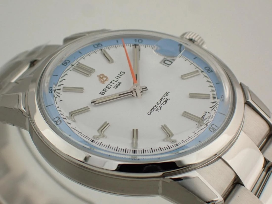 BREITLING WATCH TOP TIME DATE MODEL WATCH: Breitling Watch Top Time Date Model Watch Brand: BREITLING Type/Style: Wristwatch Material: SS Color: WHITE Size: Case size: 38mm Wrist size: 19.5-20cm Accessories: None Accessories Notice: When
