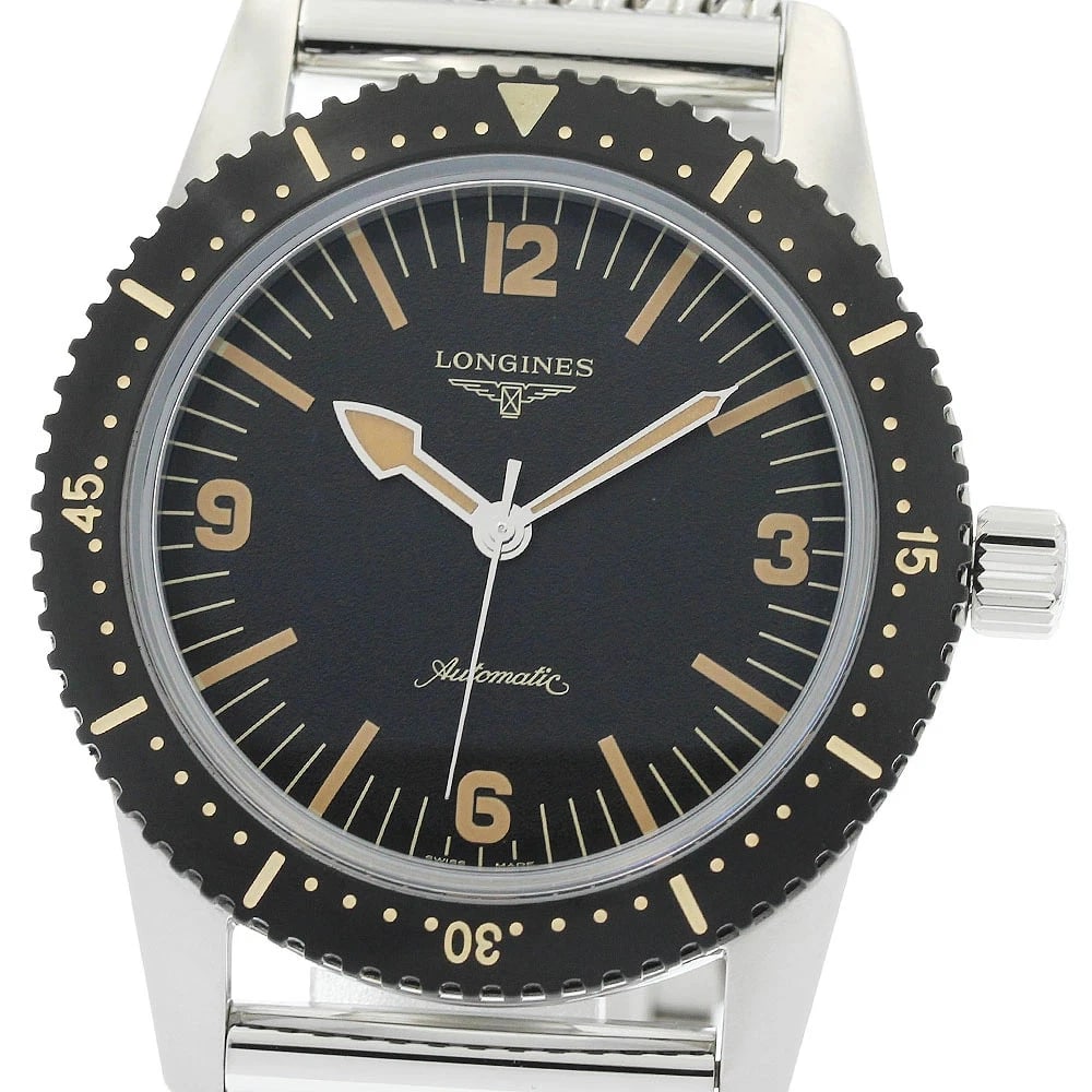 LONGINES WATCH HERITAGE SKIN DIVER AUTOMATIC WATCH: Longines Watch Heritage Skin Diver Automatic Watch Brand: LONGINES Type/Style: Wristwatch Material: SS Color: BLACK Size: Case size: 42mm Wrist size: Approx. 18.5 + 2.0cm Accessories: None