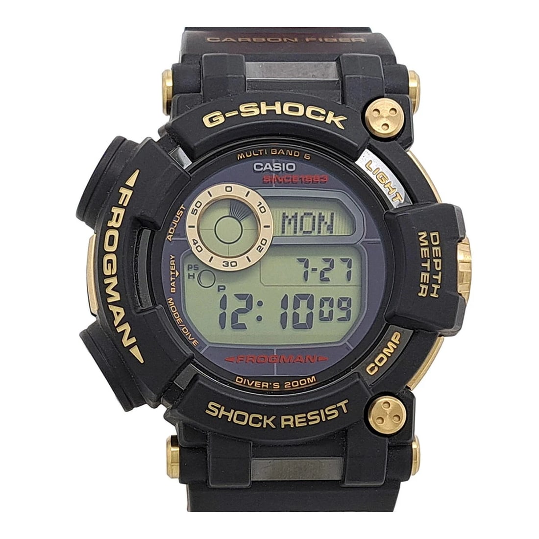 G-SHOCK WATCH FROGMAN TOUGH SOLAR WATCH: G-Shock Watch Frogman Tough Solar Watch Brand: G-SHOCK Type/Style: Wristwatch Material: Resin/SS Color: none Size: Case size: 52mm Wrist size: 14.5cm to 23.5cm Accessories: None Accessorie
