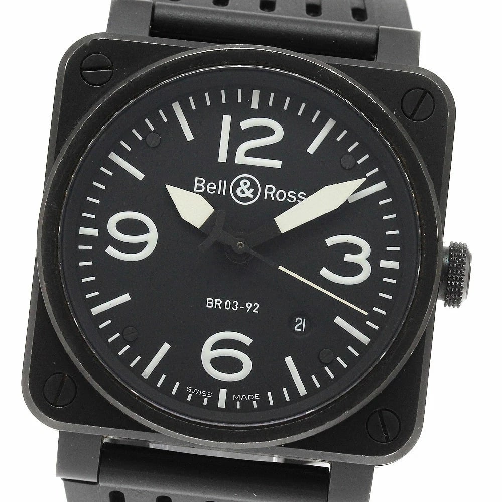 BELL&ROWATCHAVIATION MILITARY WATCH: Bell&Rowatchaviation Military Watch Brand: BELL&ROSS Type/Style: Wristwatch Material: SS Color: BLACK DIAL Size: Case size: 42mm Wrist size: Approx. 20cm Accessories: None Accessories Notice: When