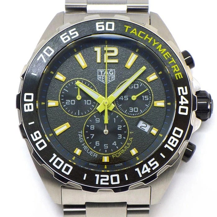 TAG HEUER WATCH FORMULA 1 CHRONOGRAPH WATCH: Tag Heuer Watch Formula 1 Chronograph Watch Brand: TAG HEUER Type/Style: Wristwatch Material: SS/Ceramic Color: none Size: Case size: 43mm Wrist size: Approx. 21.0cm Accessories: None Acce