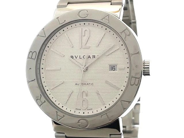 BVLGARI WATCH STAINLESTEEL WHITE AUTOMATIC WATCH: Bvlgari Watch Stainlesteel White Automatic Watch Brand: BVLGARI Type/Style: Wristwatch Material: SS Color: WHITE Size: Case size: 42mm Wrist size: Approx. 19.5cm Accessories: None Accessories Notice: