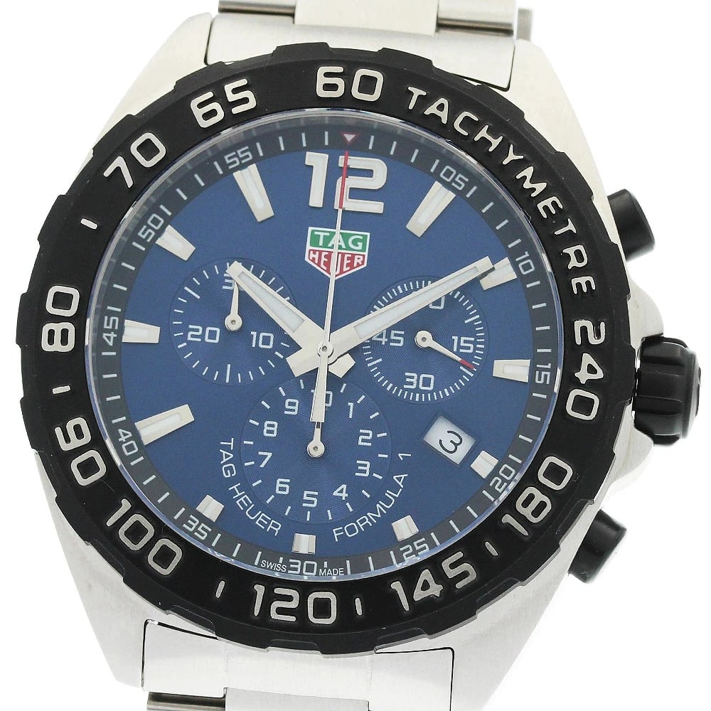 TAG HEUER WATCH FORMULA WATCH: Tag Heuer Watch Formula Watch Brand: TAG HEUER Type/Style: Wristwatch Material: SS Color: BLUE DIAL Size: Case size: 43mm Wrist size: Approx. 21cm Accessories: None Accessories Notice: Whe