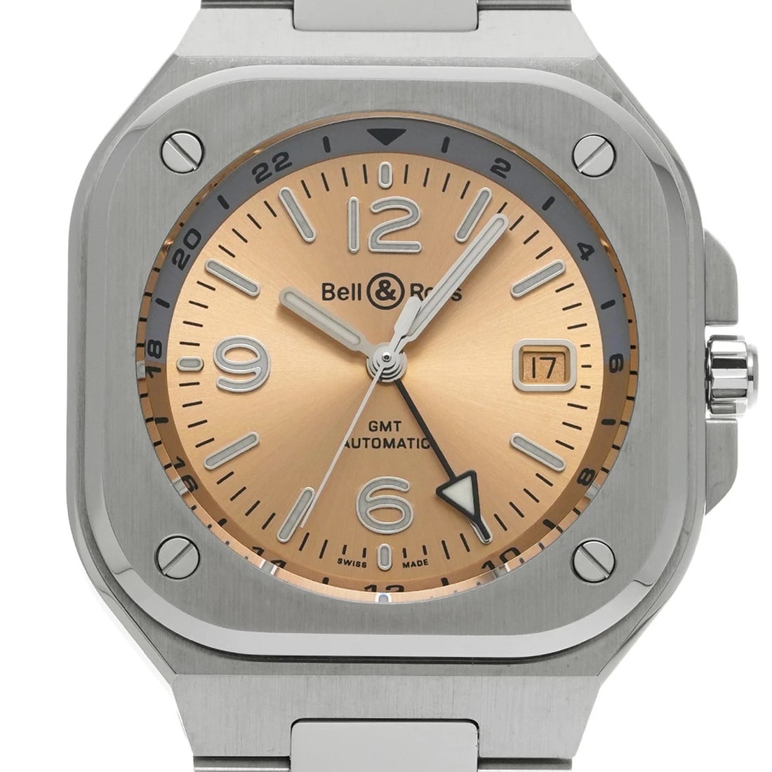 BELL&ROWATCH BR 05 GMT AMBER WATCH: Bell&Rowatch Br 05 Gmt Amber Watch Brand: BELL&ROSS Type/Style: Wristwatch Material: SS Color: AMBER DIAL Size: Case size: 41mm Wrist size: Approx. 20.5cm Accessories: None Accessories Not