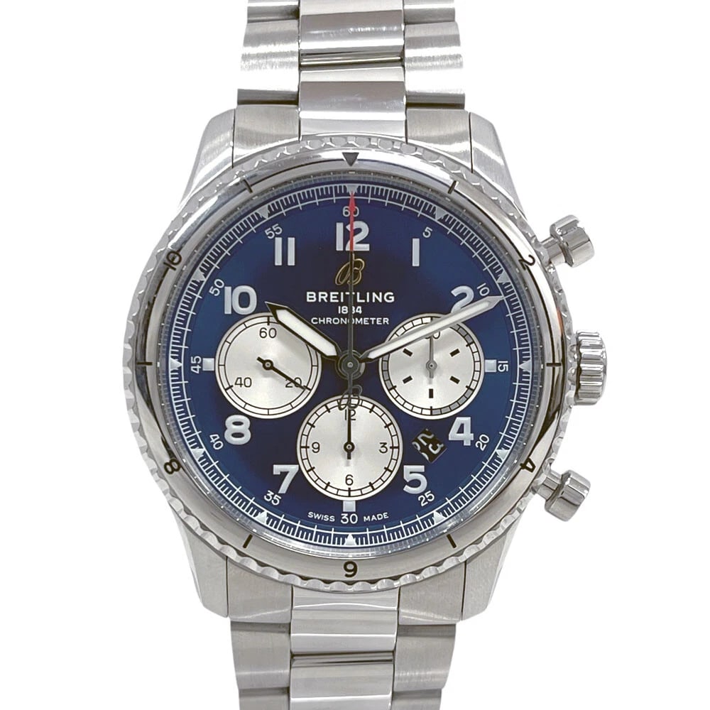 BREITLING WATCH AVIATOR 8 B01 CHRONOGRAPH WATCH: Breitling Watch Aviator 8 B01 Chronograph Watch Brand: BREITLING Type/Style: Wristwatch Material: Stainless Steel, Sapphire Crystal Color: none Size: Case size: Approx. 43mm Wrist size: Maximum approx