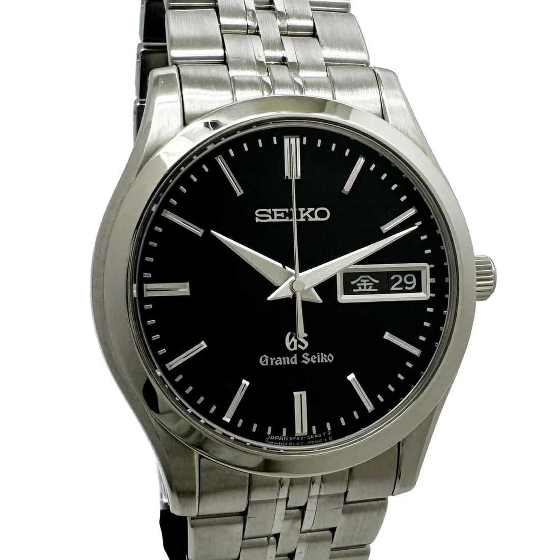 SEIKO GS GRAND SEIKO QUARTZ MOVEMENT WATCH: Seiko Gs Grand Seiko Quartz Movement Watch Brand: SEIKO Type/Style: Wristwatch Material: SS Color: BLACK DIAL Size: Case size: 37mm Wrist size: Approx. 18.5cm Accessories: None Accessories