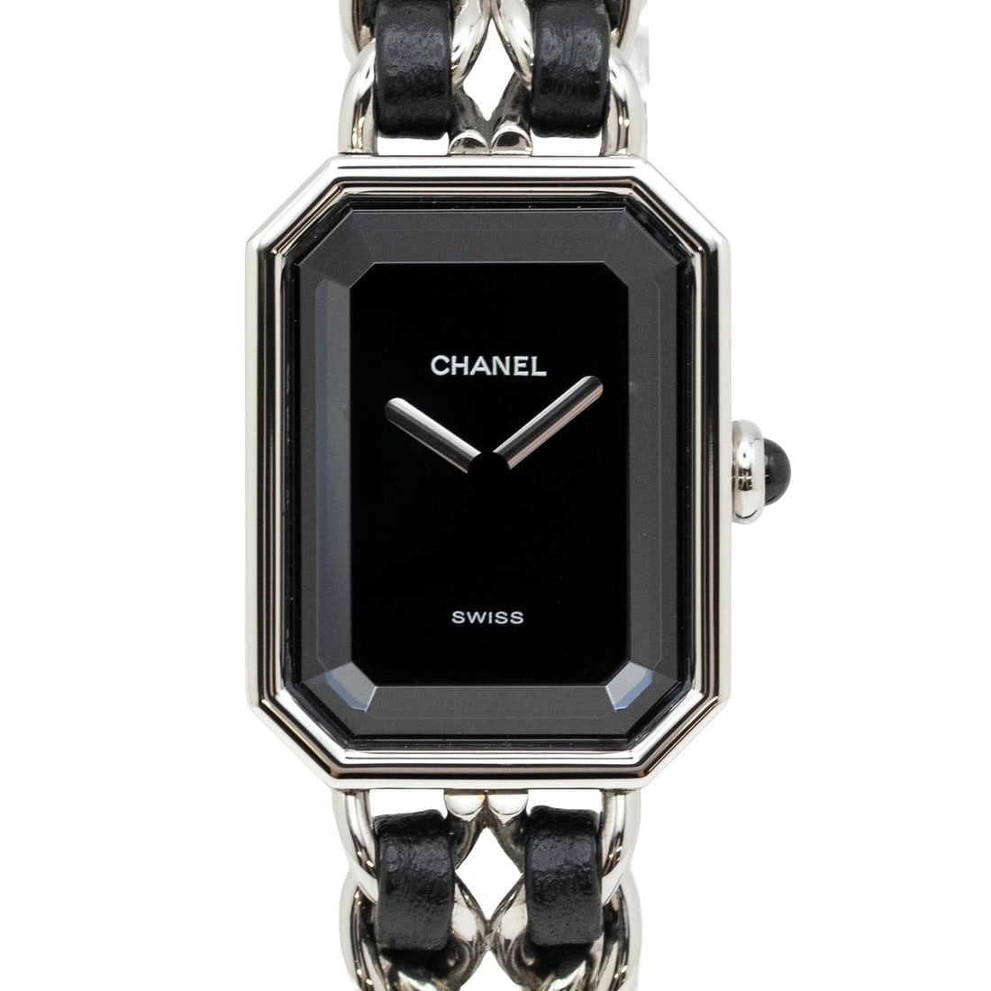 CHANEL WATCH M QUARTZ BLACK DIAL WATCH: Chanel Watch M Quartz Black Dial Watch Brand: CHANEL Type/Style: Wristwatch Material: SS Color: BLACK DIAL Size: Case size: 20mm Wrist size: 15.0cm Accessories: None Accessories Notice: Wh