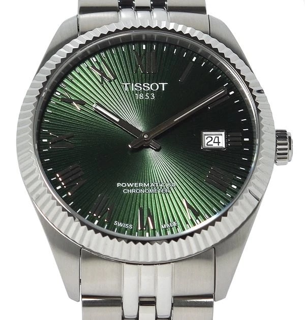 TISSOT WATCH BALLADE GREEN DIAL AUTOMATIC DATE WATCH: Tissot Watch Ballade Green Dial Automatic Date Watch Brand: TISSOT Type/Style: Wristwatch Material: Stainless Steel Color: GREEN DIAL Size: Case size: 39mm Accessories: None Accessories No